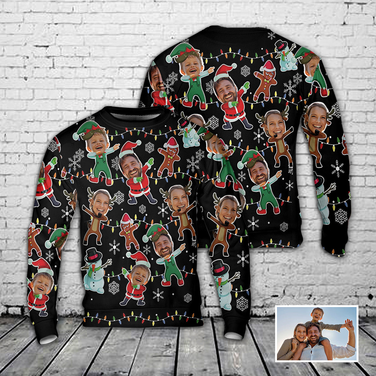 Custom Face Family Christmas Sweater