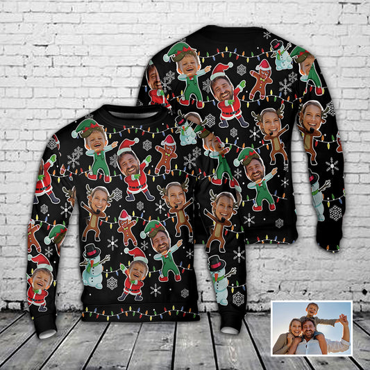 Custom Face Family Christmas Sweater