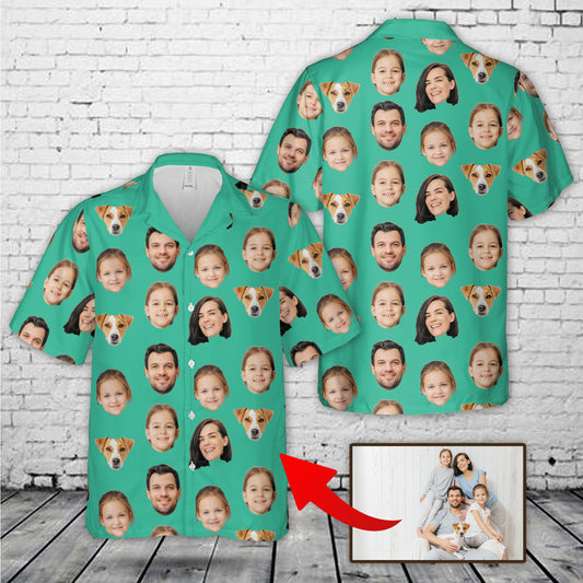 Custom Face Funny Face Father Day Hawaiian Shirt
