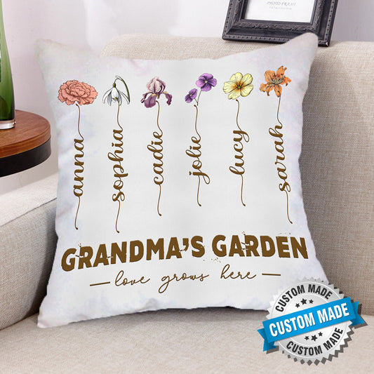 Custom Grandma's Garden Pillow