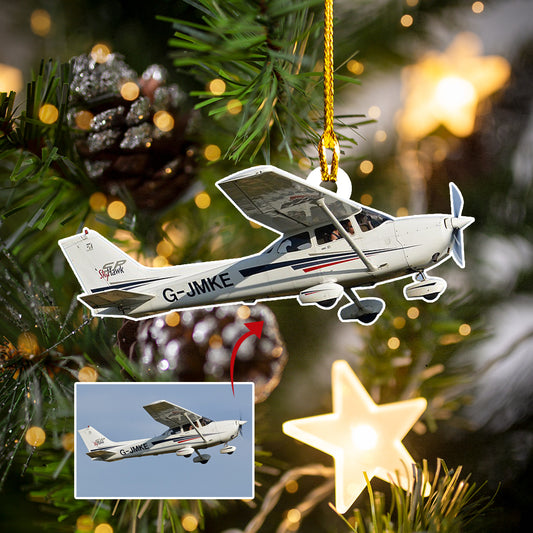 Custom Image Cessna 172 Christmas Ornament