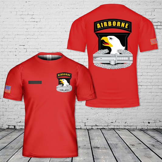 Custom Name 101st Airborne CAB T-Shirt 3D