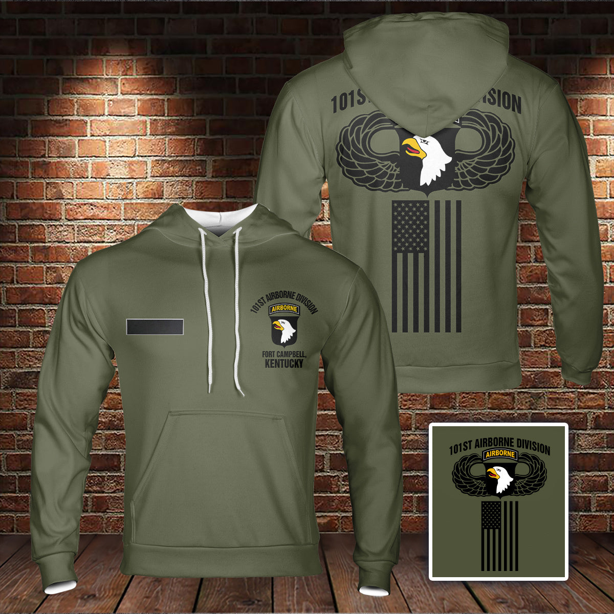 Custom Name 101st Airborne Division Hoodie 3D