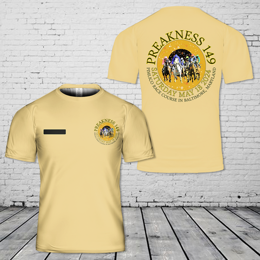 Custom Name 149th Preakness Stakes 2024 T-Shirt 3D