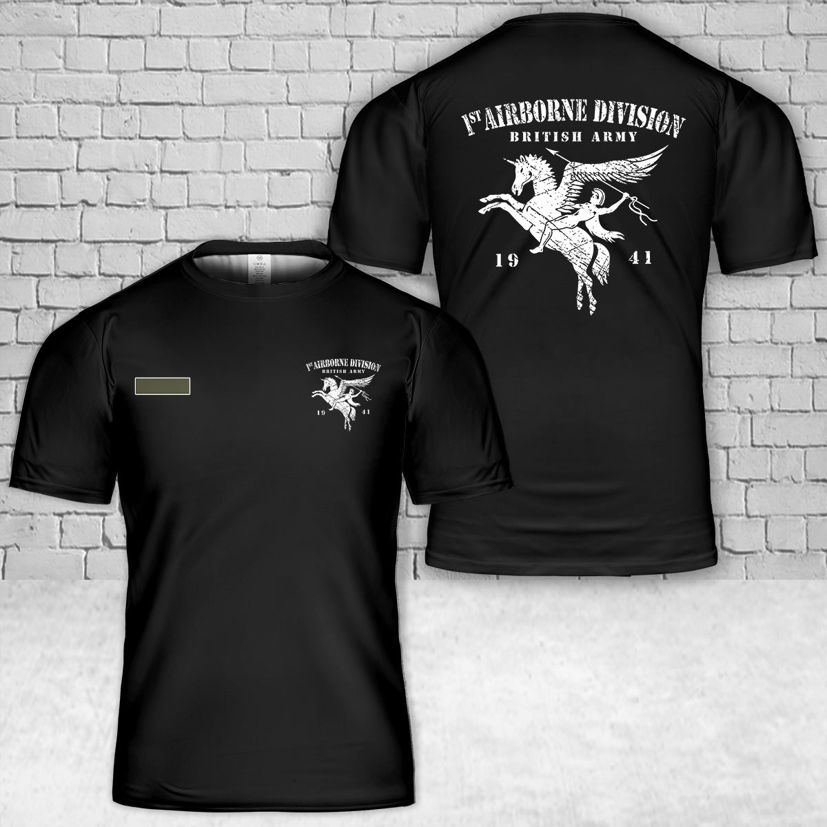 Custom Name 1st British Army Airborne Division T-Shirt 3D