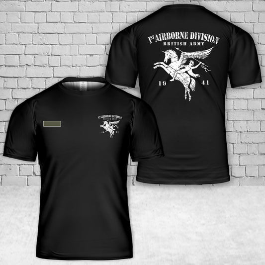 Custom Name 1st British Army Airborne Division T-Shirt 3D