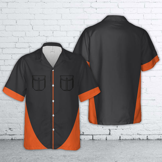 Custom Name, Logo And Department Workwear Style Uniform Hawaiian Shirt