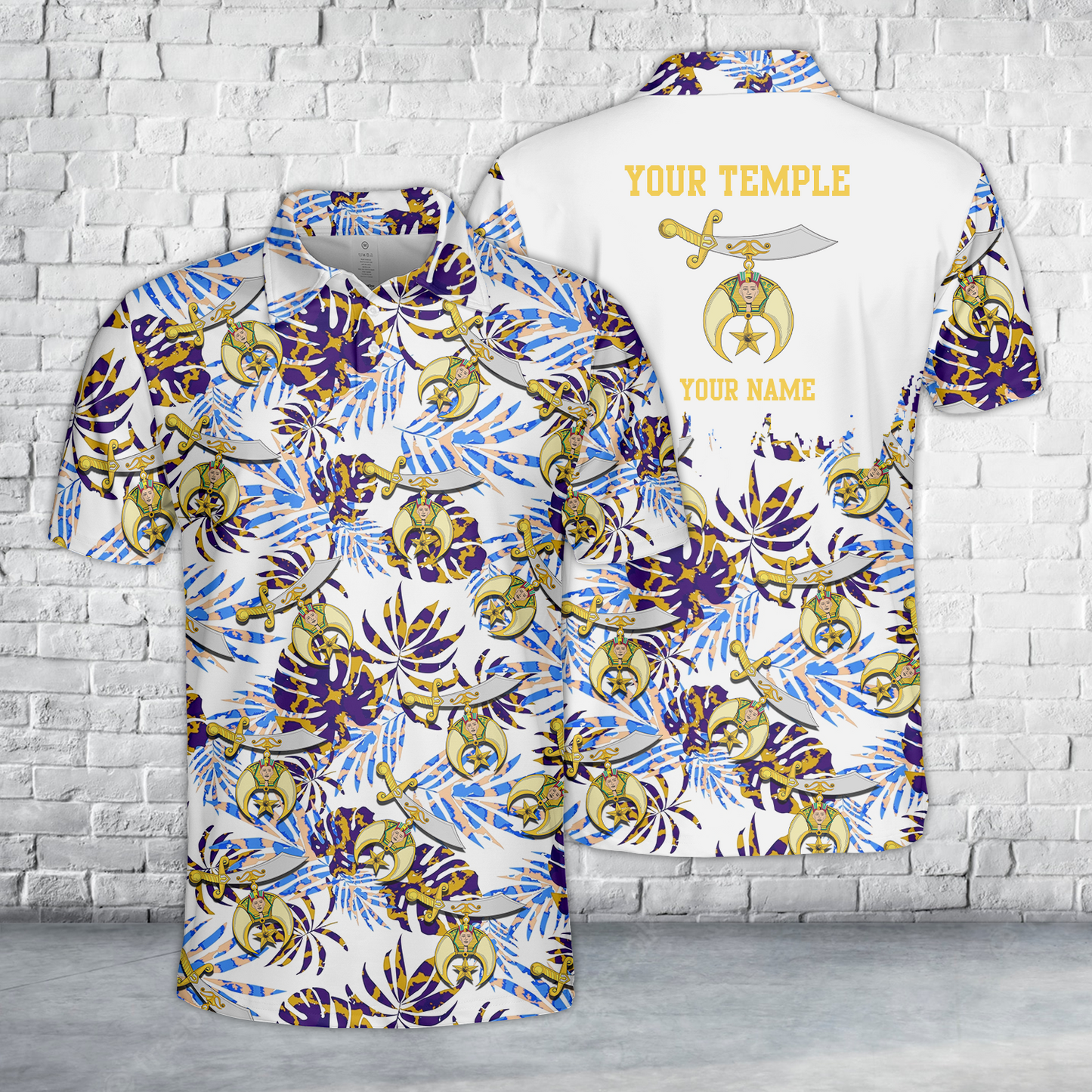 Custom Name, Your Temple Shriners Polo Shirt