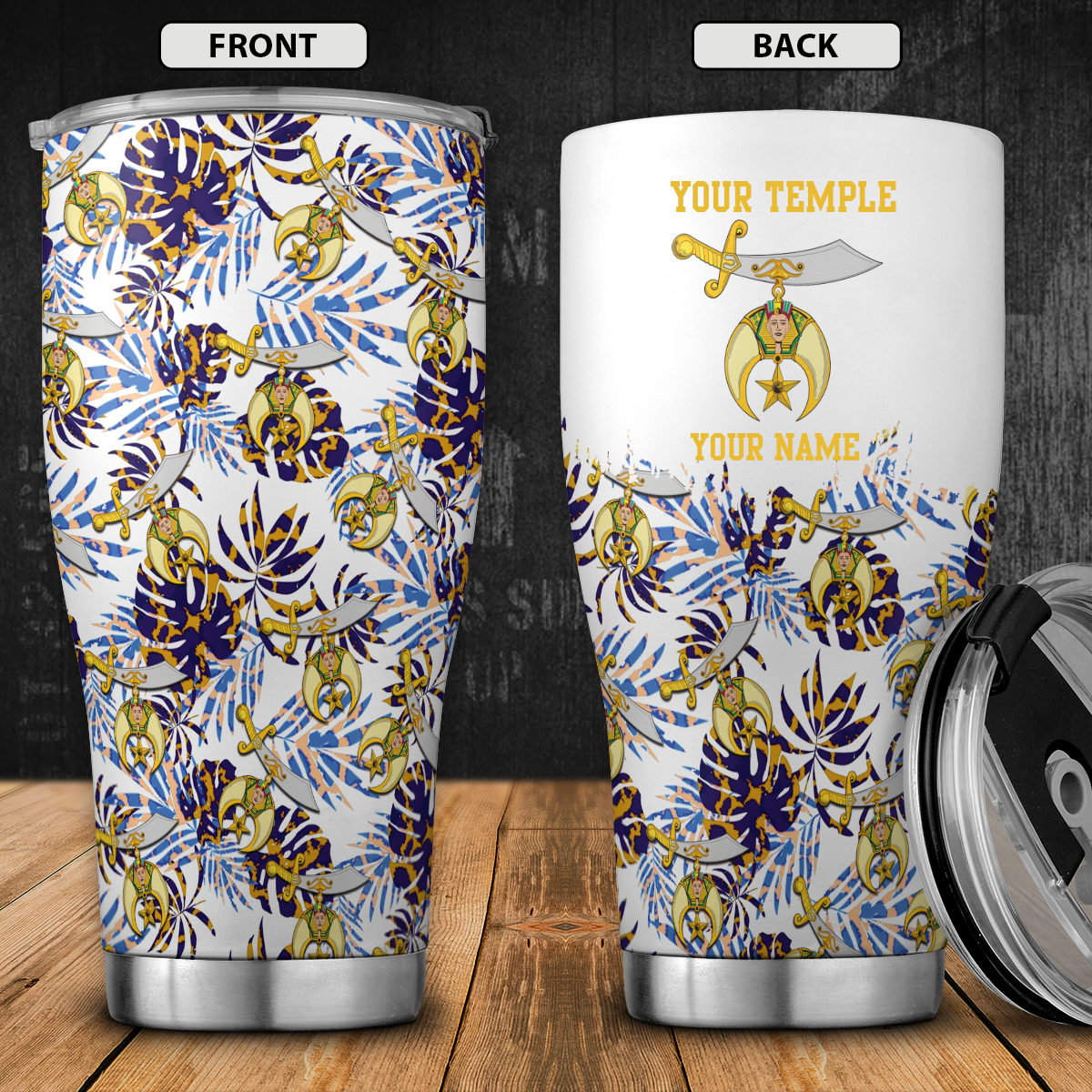 Custom Name, Your Temple Shriners Tumbler 20oz