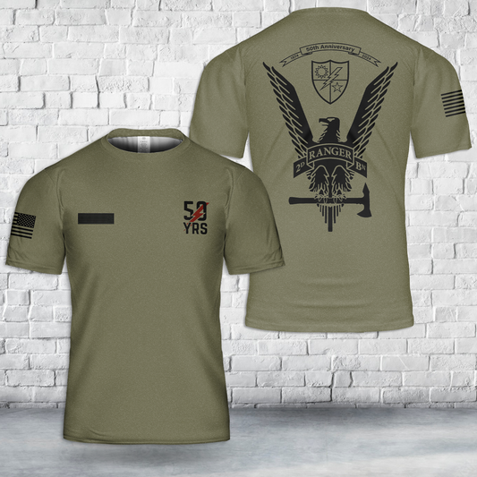 Custom Name 2d Batt 50th Anniversary Tomahawk Eagle T-Shirt 3D