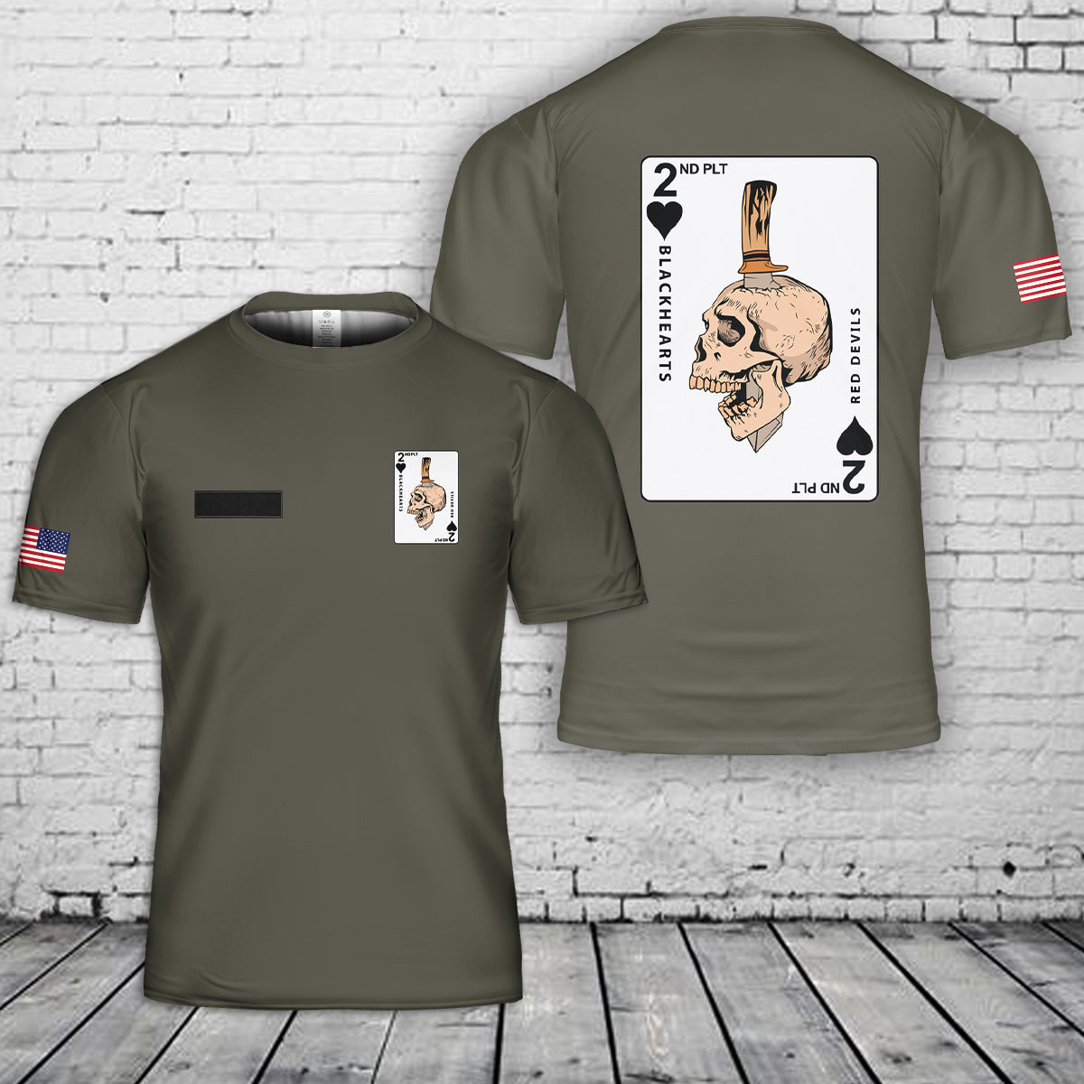 Custom Name 2nd Platoon 504th Airborne Infantry T-Shirt 3D