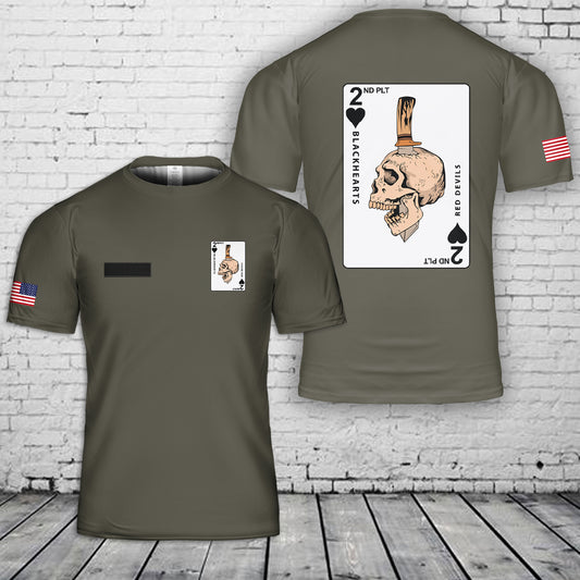 Custom Name 2nd Platoon 504th Airborne Infantry T-Shirt 3D