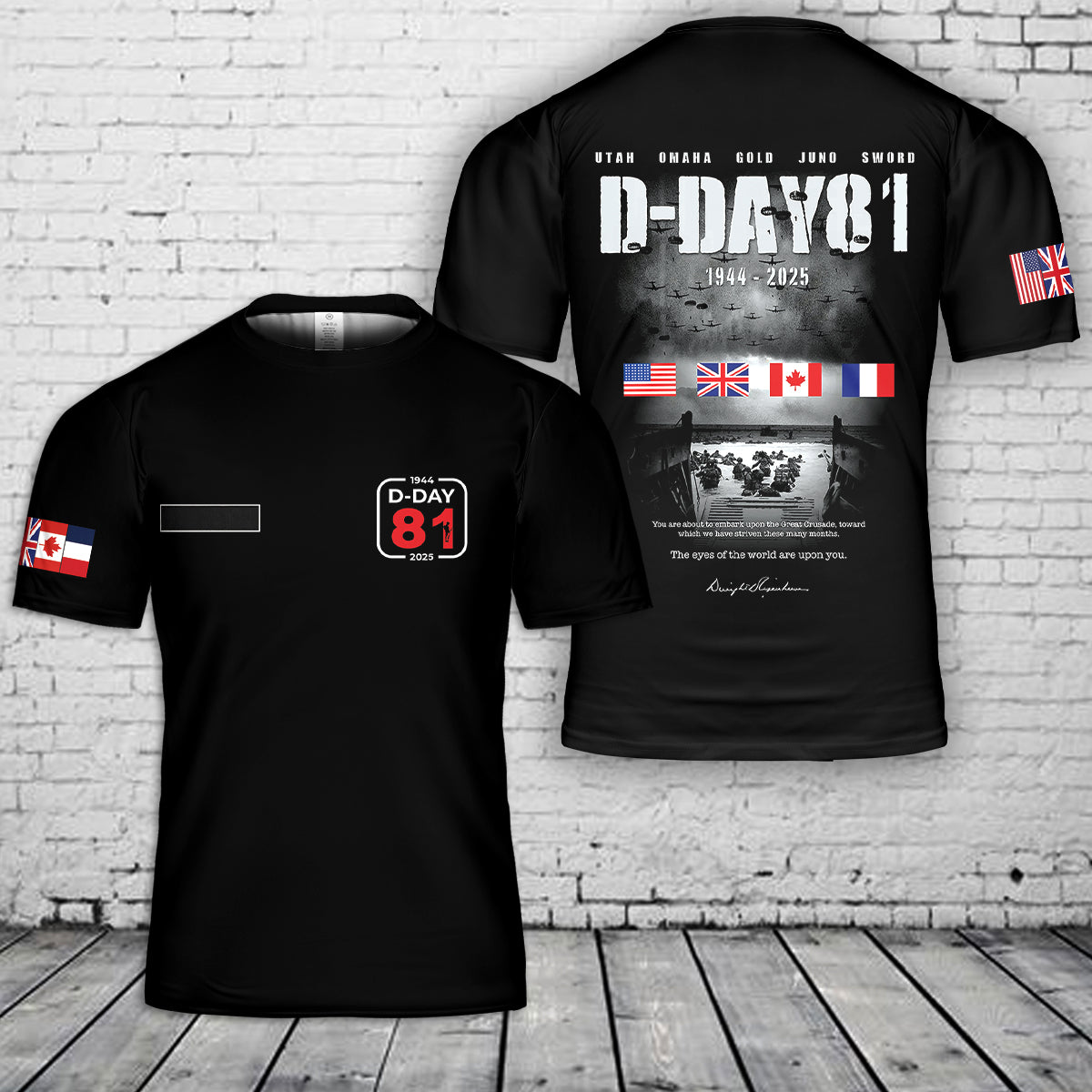 Custom Name 81st anniversary of D-Day T-Shirt 3D