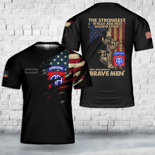 Custom Name 82nd Airborne Division-Men of Valor T-Shirt 3D