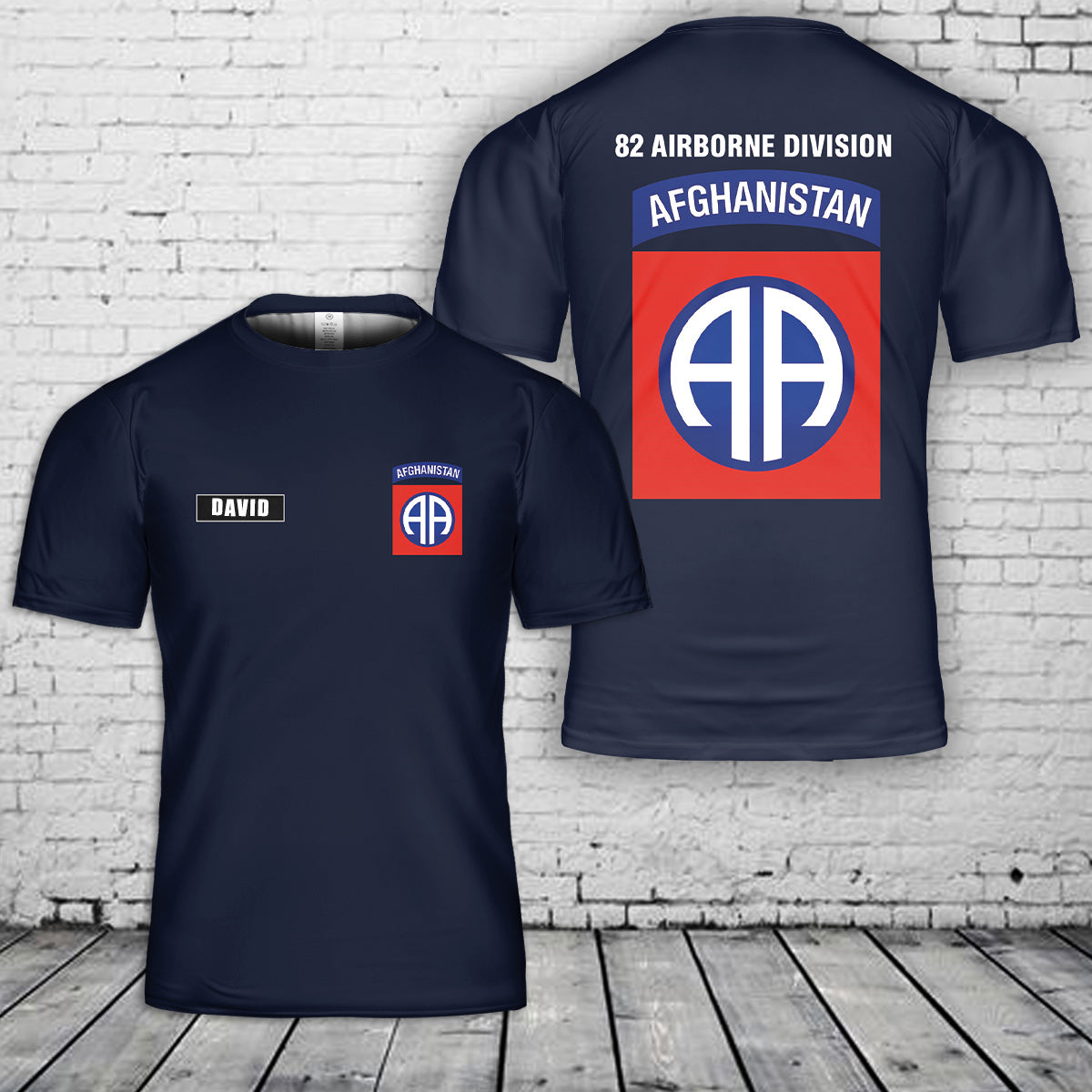 Custom Name 82nd Airborne Division Afghanistan 3D T-Shirt