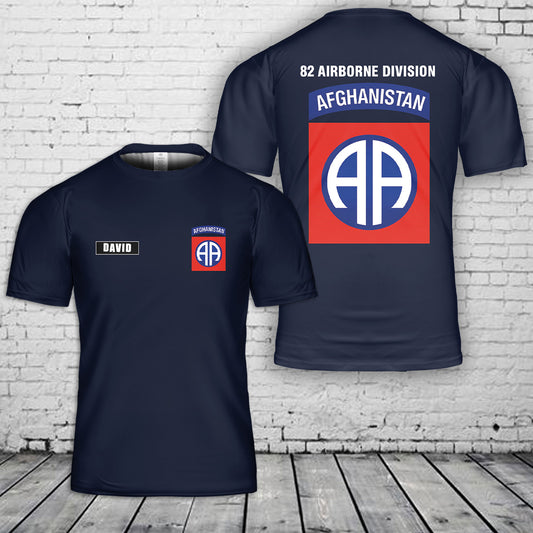Custom Name 82nd Airborne Division Afghanistan 3D T-Shirt