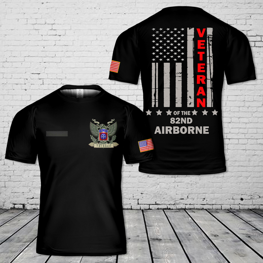 Custom Name 82nd Airborne Division Veteran T-Shirt 3D