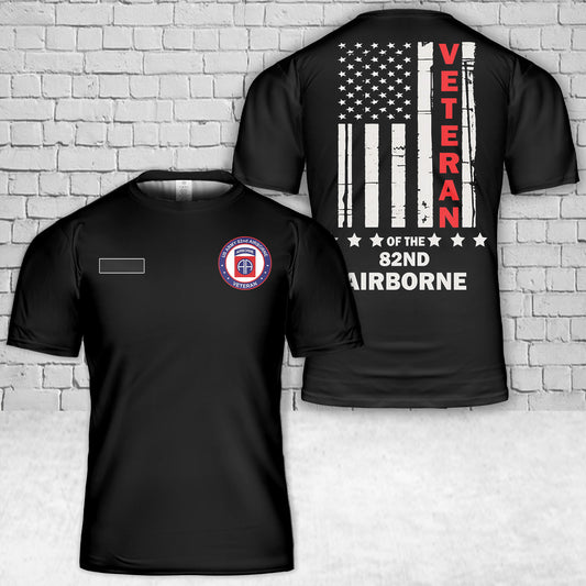 Custom Name 82nd Airborne Division Veteran T-Shirt 3D