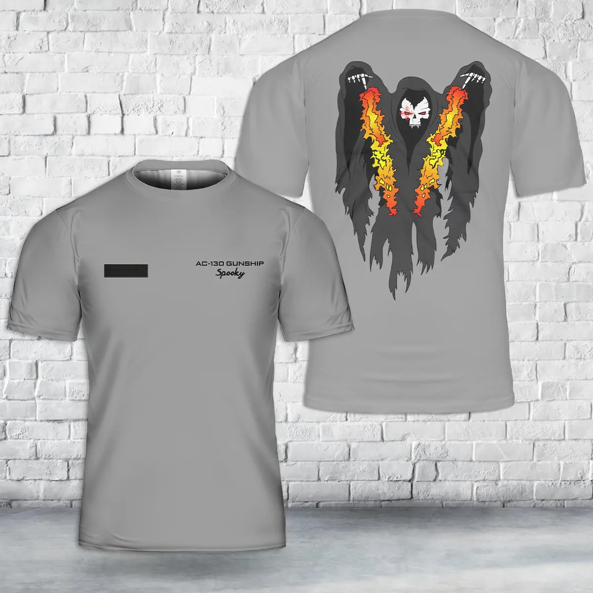 Custom Name AC-130 Gunship Spooky T-Shirt 3D