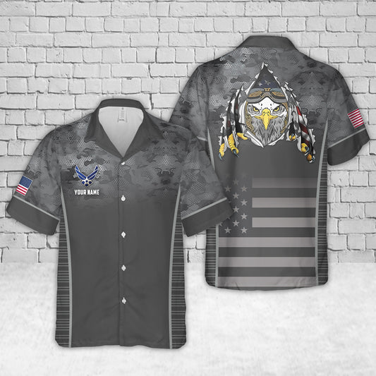 Custom Name Air Power US Air Force Veteran Hawaiian Shirt