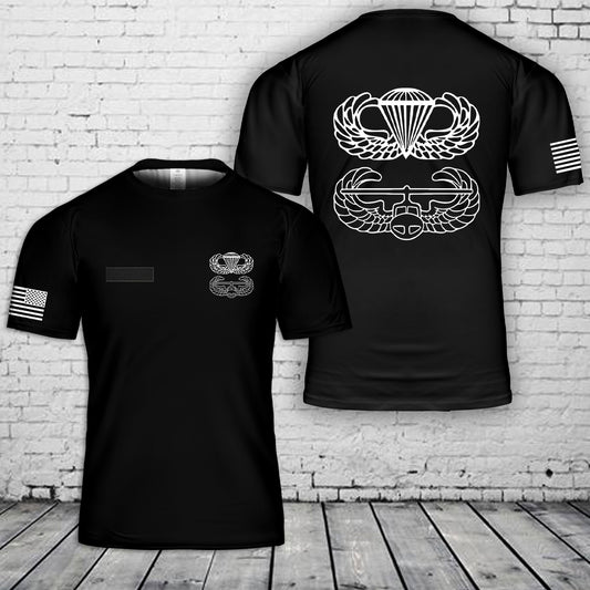 Custom Name Airborne Air Assault T-Shirt 3D