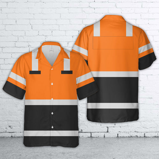 Custom Name And Department Workwear Style Uniform Hawaiian Shirt