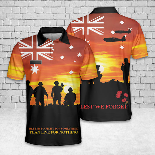 Custom Name Anzac Day Lest We Forget Polo Shirt