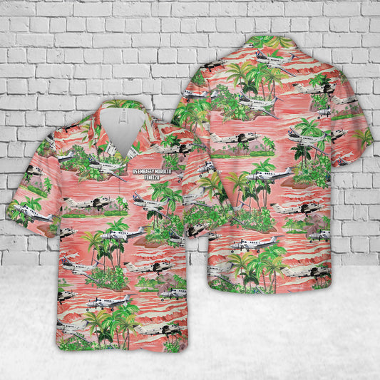 Custom Name Army Beechcraft C-12 Huron Hawaiian Shirt