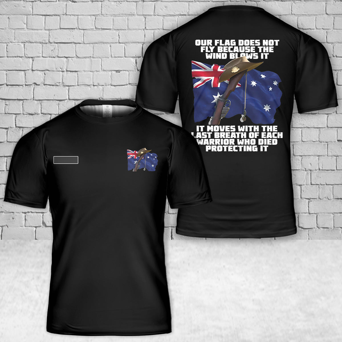 Custom Name Australia Anzac Warrior T-Shirt 3D