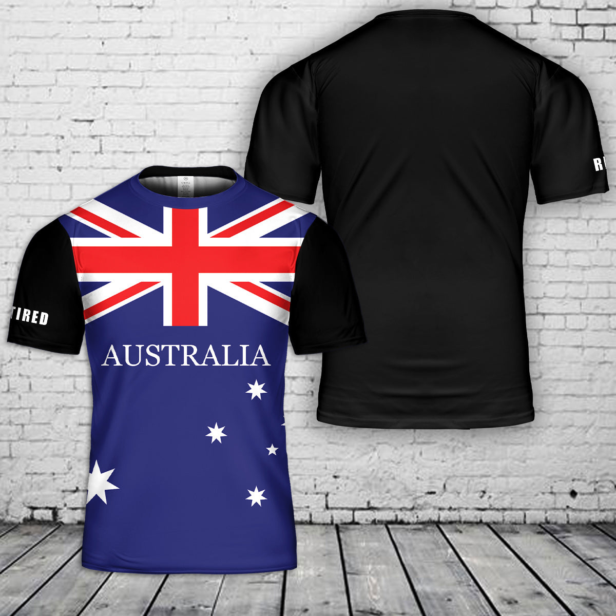 Custom Name Australia Flag 3D T-Shirt