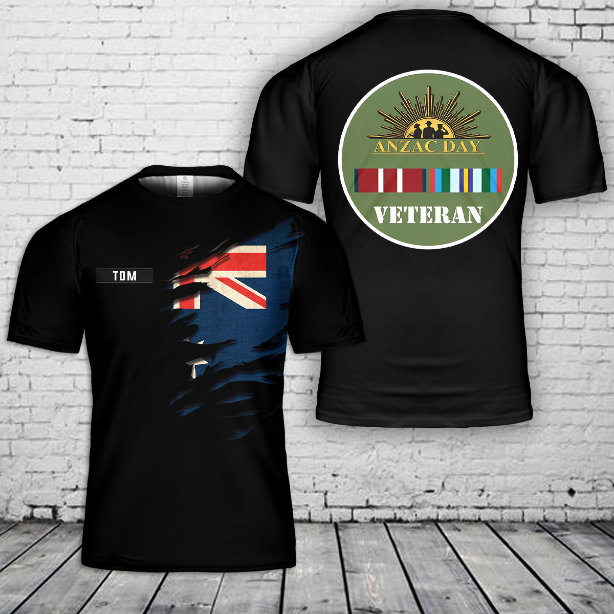 Custom Name Australian Army  Veteran 3D T-Shirt