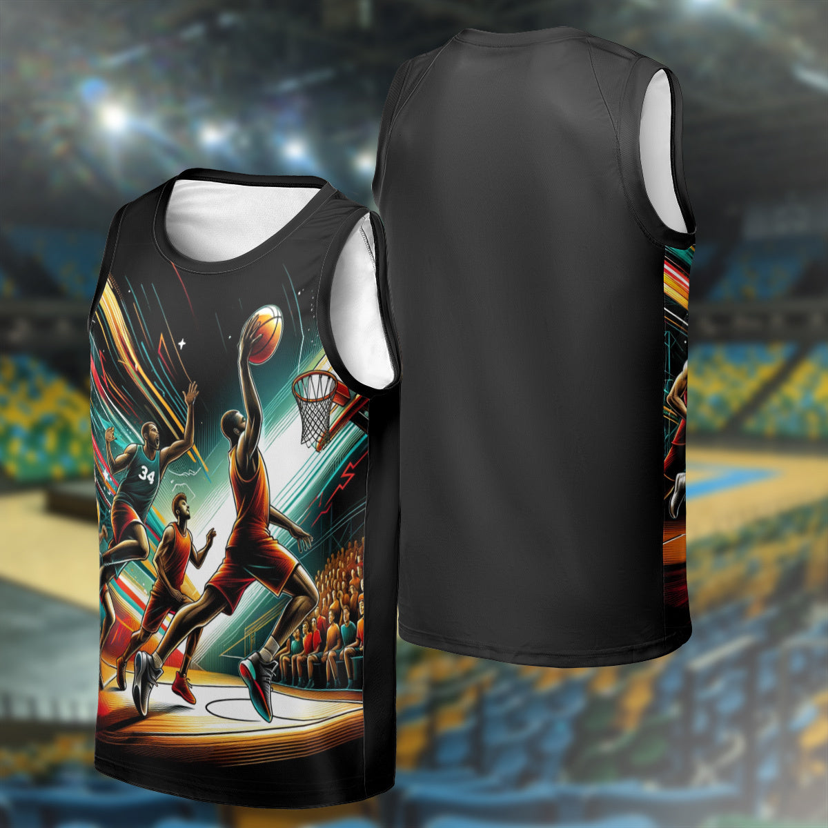 Custom Name Basketball Sleeveless Jersey Tank Top