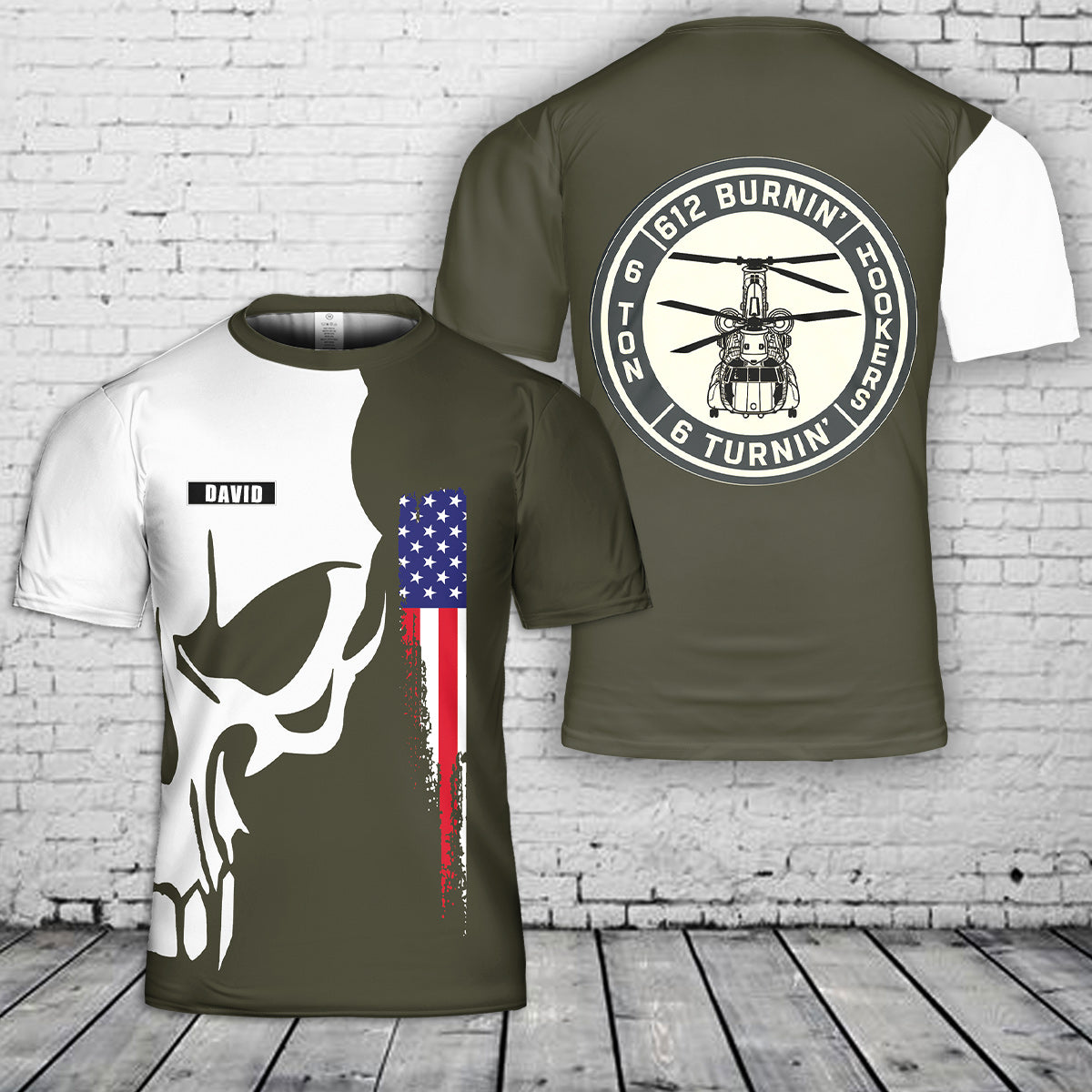 Custom Name CH-47 Chinook 3D T-Shirt