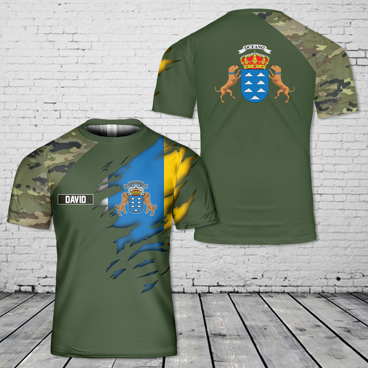 Custom Name Canary Islands, Spain 3D T-Shirt