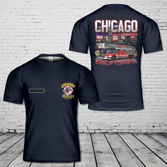Custom Name Chicago TL-14 Westside Wreckers Fire T-Shirt 3D