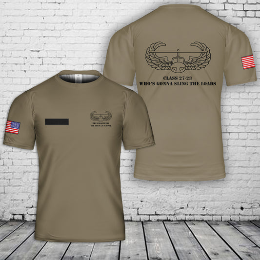 Custom Name Class 27-23 Air Assault T-Shirt 3D