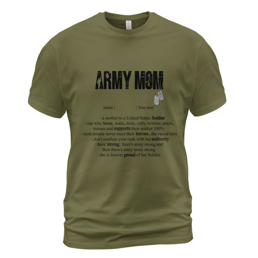 Custom Name US Army Mom Classic Unisex T-Shirt