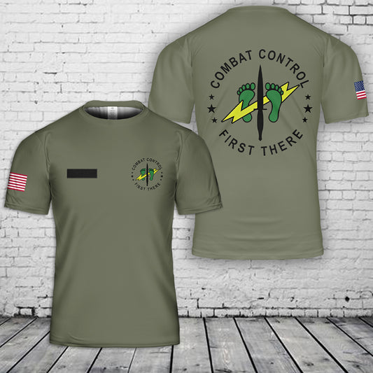 Custom Name Combat Control First There T-Shirt 3D