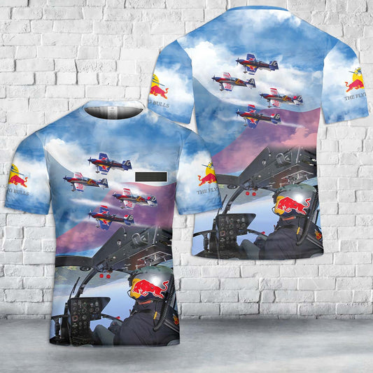 Custom Name Czech aerobatic team Flying Bulls Aerobatics Team T-Shirt 3D