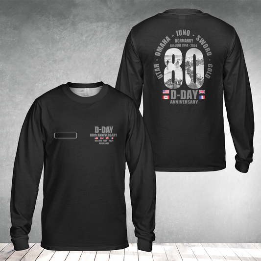 Custom Name D-Day 80th Anniversary 2024 Long Sleeve Shirt