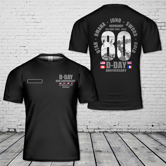 Custom Name D-Day 80th Anniversary 2024 T-Shirt 3D