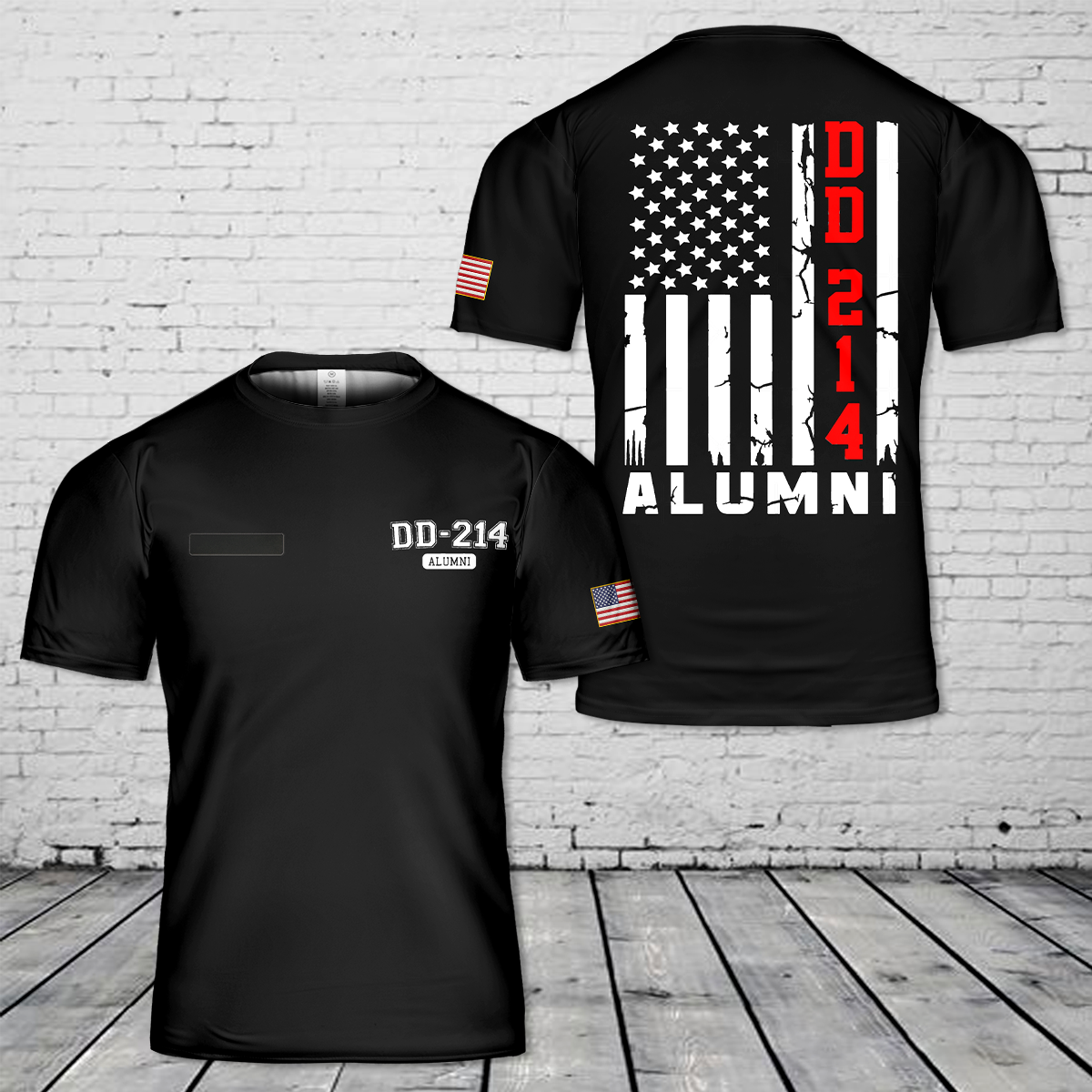 Custom Name DD-214 Alumni T-Shirt 3D