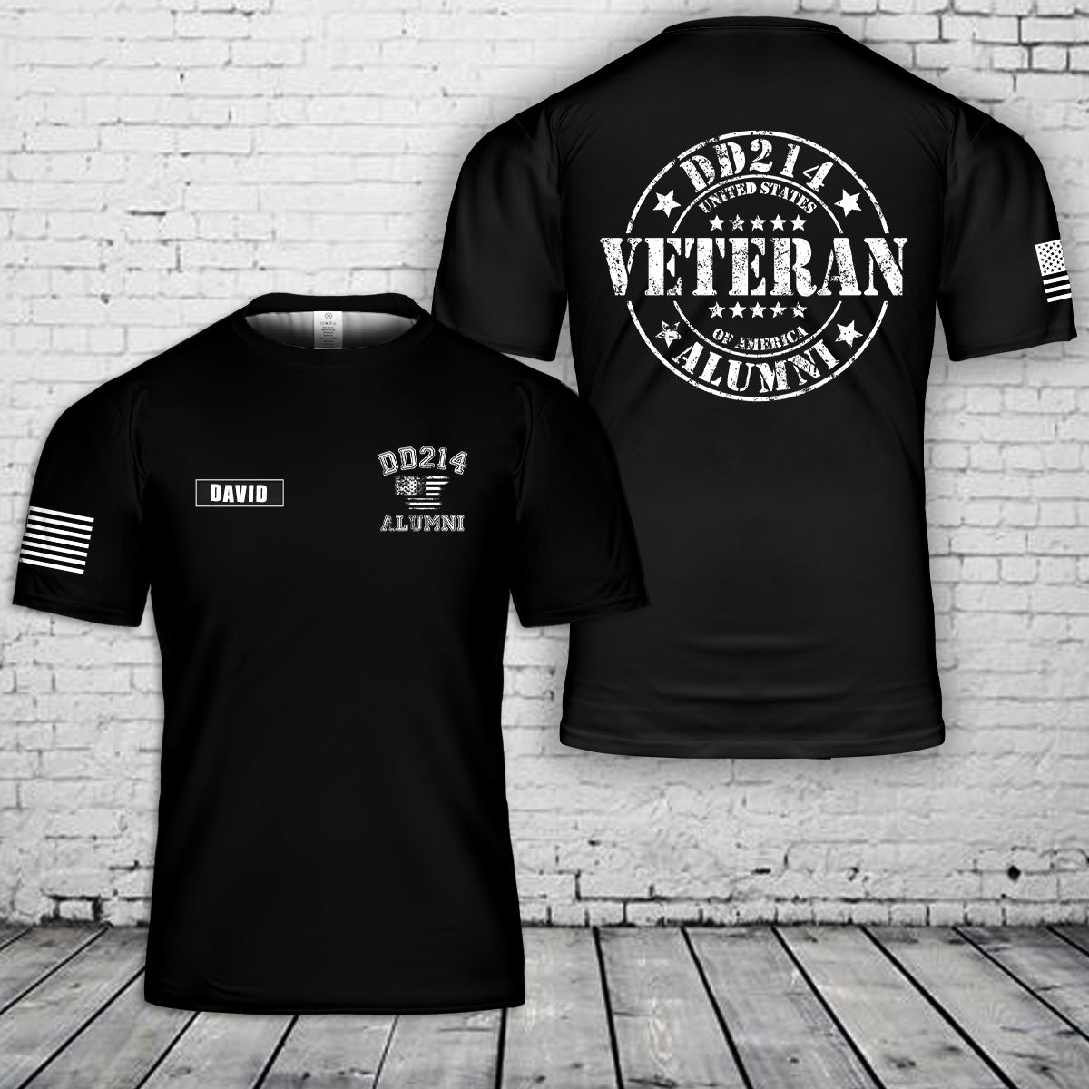 Custom Name DD214 Veteran 3D T-Shirt