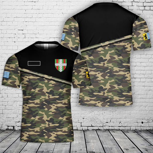 Custom Name Dinard, France 3D T-Shirt