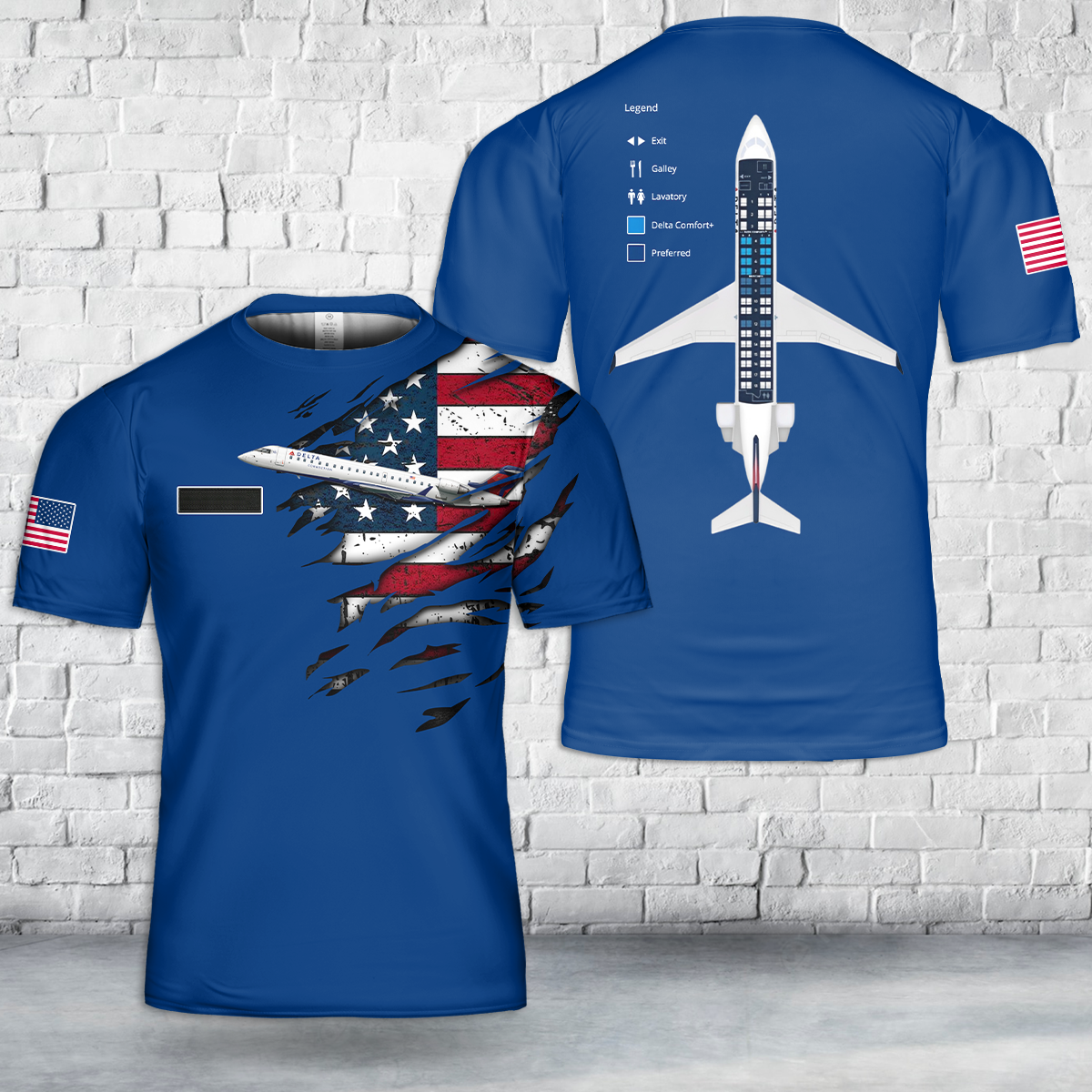 Custom Name Endeavor Air CRJ-700 T-Shirt 3D