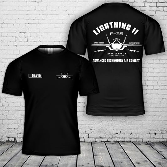 Custom Name F-35 Lightning II 3D T-Shirt