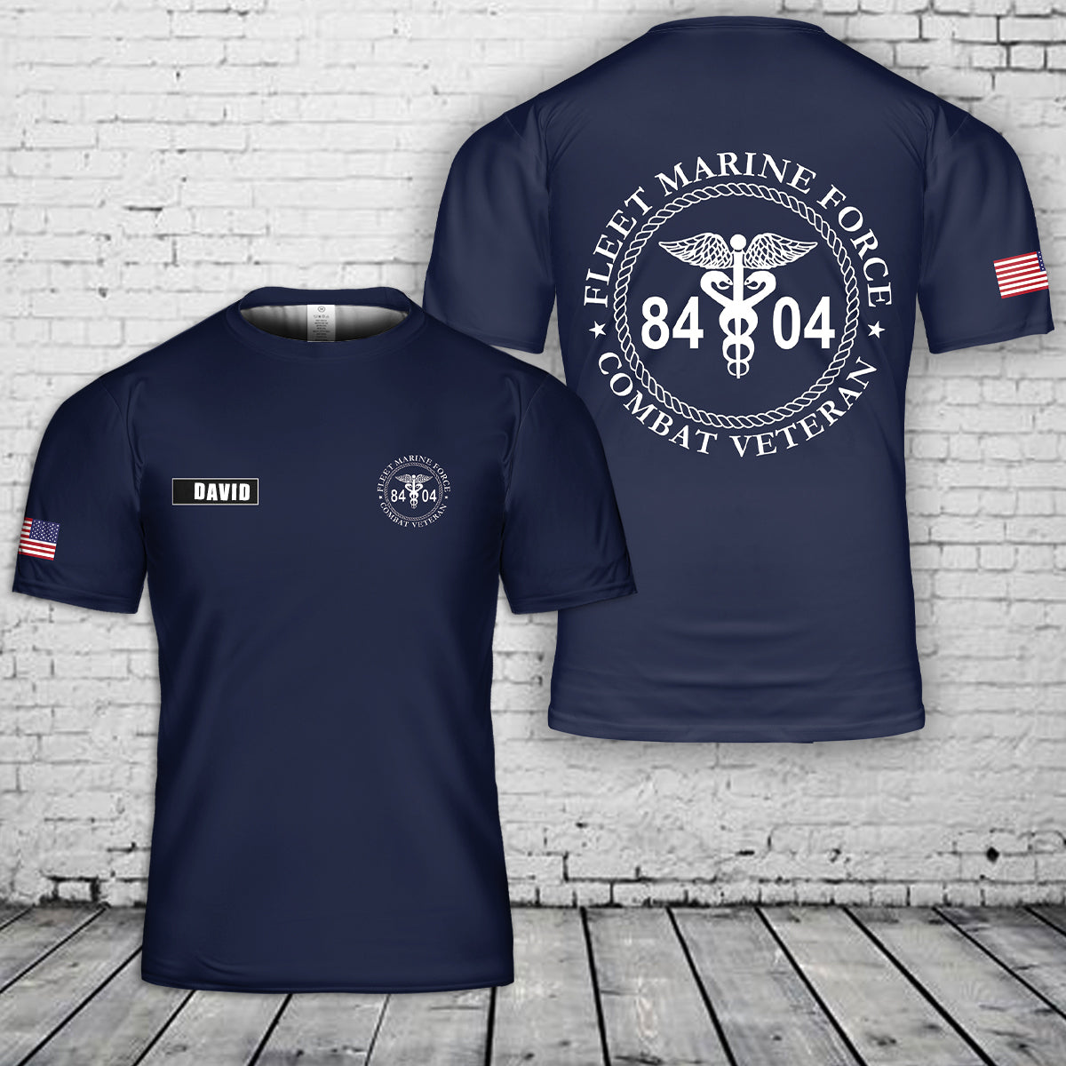 Custom Name FMF Combat Veteran 3D T-Shirt