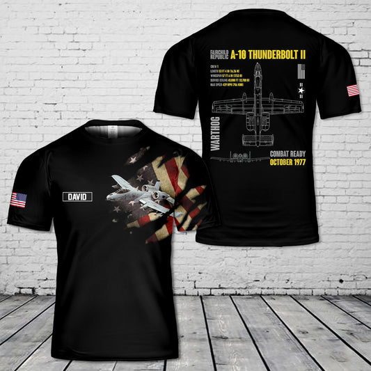 Custom Name Fairchild Republic A-10 Thunderbolt II 3D T-Shirt