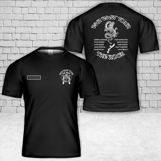 Custom Name Far East Tour "The Rock" Okinawa T-Shirt 3D