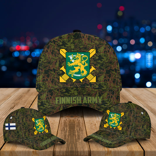 Custom Name Finnish Army M05 Maastokuvio Camo Baseball Cap